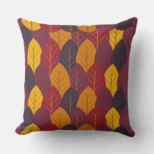 Multicolor Fall Leaves   Cushion (Front)