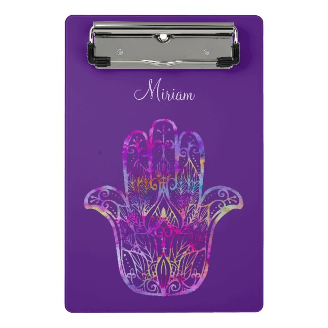 Multicolor Filigree Hamsa   Mini Clipboard (Front)