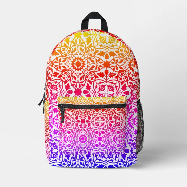 Multicolor filigree printed backpack (Front)