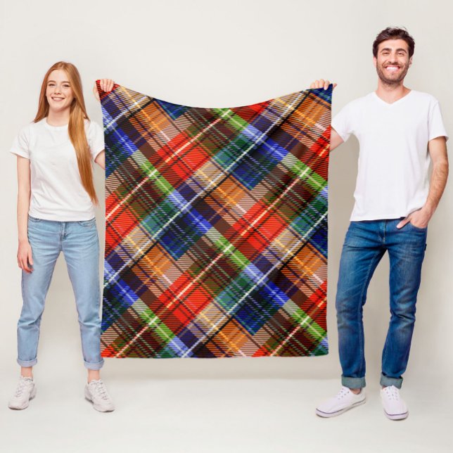 Multicolor Flannel Plaid Tartan Pattern  Fleece Blanket (Creator Uploaded)