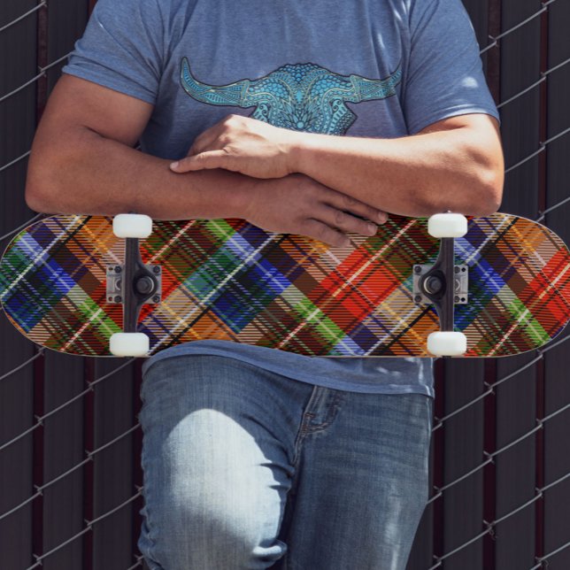 Multicolor Flannel Plaid Tartan Pattern  Skateboard (Creator Uploaded)
