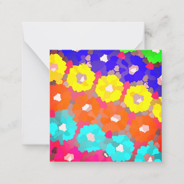 Multicolor floral  card (Front)