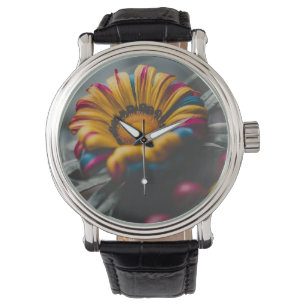 Multicolor Floral Dial Watch