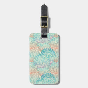Multicolor Floral Doodle Pattern Luggage Tag