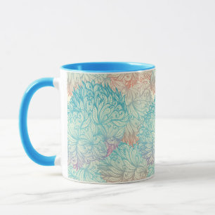 Multicolor Floral Doodle Pattern Mug