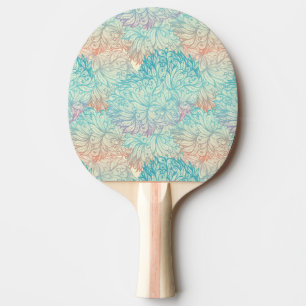 Multicolor Floral Doodle Pattern Ping Pong Paddle