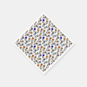 Multicolor floral pattern napkin