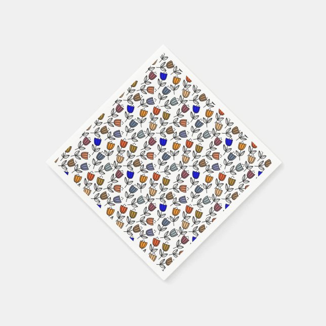 Multicolor floral pattern napkin (Corner)