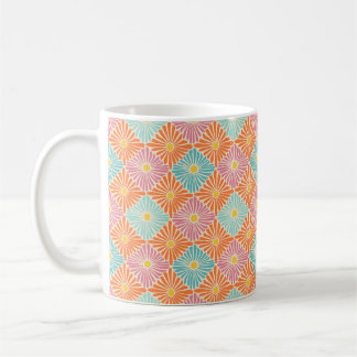 Multicolor Flower Mosaic Retro Coffee Mug