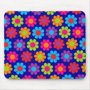 Multicolor Flower Power Mouse Pad
