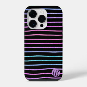 Multicolor Foil Stripes Personalised Phone Case