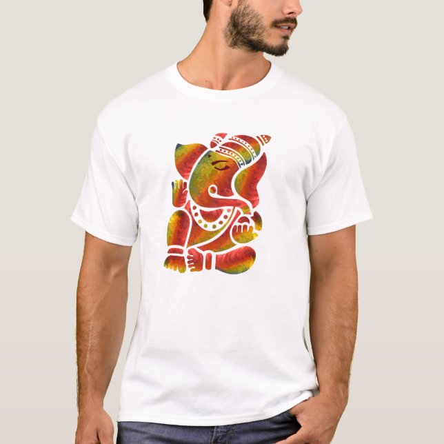Multicolor Ganesha Painting T-Shirt (Front)