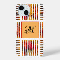 Multicolor Geometric Abstract Stripe Monogram