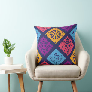 Multicolor geometric beautiful pattern throw pill cushion
