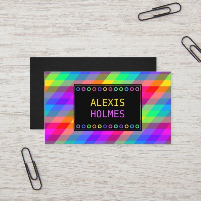 Multicolor Geometric Business Card (Front/Back In Situ)
