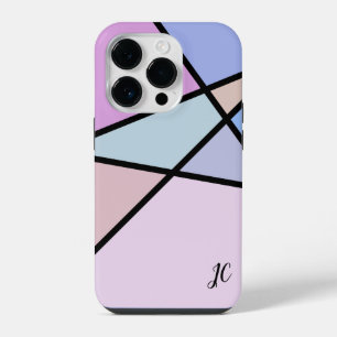 Multicolor Geometric Lines and Shapes iPhone 14 Pro Case