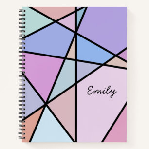 Multicolor Geometric Lines and Shapes Notebook