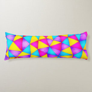 Multicolor Geometrical Shapes Body Pillow
