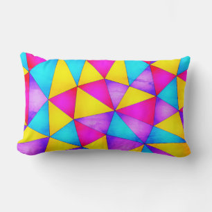 Multicolor Geometrical Shapes Lumbar Pillow