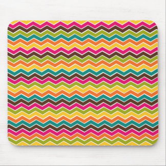 Multicolor girly chevron mouse pad
