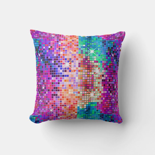 Multicolor Glitter And Sparkles 2a Cushion (Front)