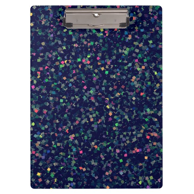 Multicolor Glitter Confetti Clipboard (Front)