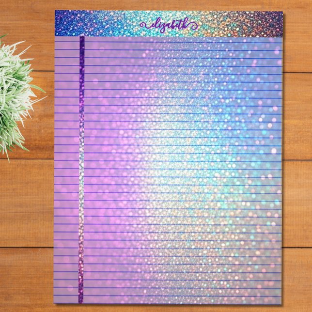Multicolor Glitter Lined Notepad (Creator Uploaded)