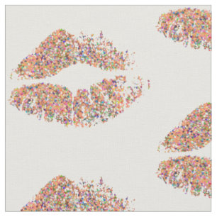 Multicolor Glitter Lips #25 Fabric