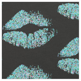 Multicolor Glitter Lips #4 Fabric