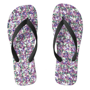 Multicolor Glitter Texture Pattern Jandals