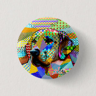 Multicolor Golden Retriever Dog 165 Patterns 3 Cm Round Badge