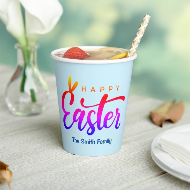Multicolor Happy Easter   Paper Cups (Insitu)
