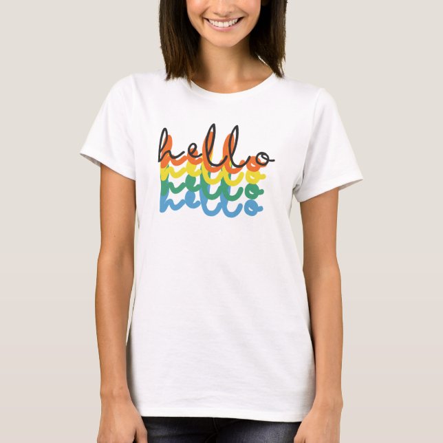 Multicolor Hello T-shirt (Front)