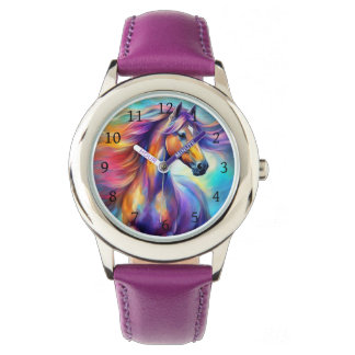 Multicolor Horse Colourful  Watch