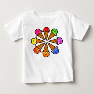 Multicolor Ice Cream Cones No. 3 Baby T-Shirt