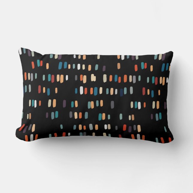 Multicolor Irregular Rectangles Lumbar Cushion (Front)