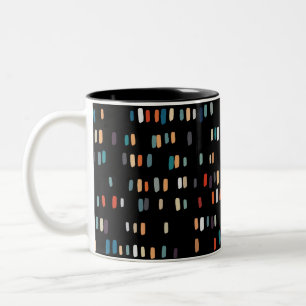 Multicolor Irregular Rectangles Two-Tone Coffee Mug