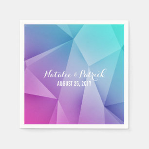Multicolor Jewel Tones Wedding Paper Napkins