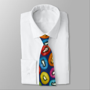 Multicolor Kiwi Pattern Tie