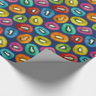 Multicolor Kiwi Pattern Wrapping Paper