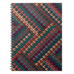 Multicolor Knitted Seamless Pattern        Notebook