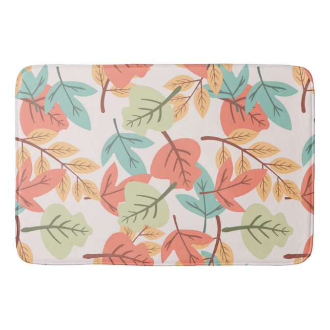 Multicolor Leaves      Bath Mat (Front)