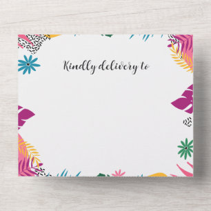 Multicolor Leaves Bridal Shower All In One Invitation