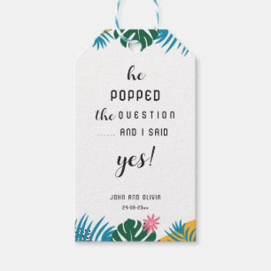 Multicolor Leaves Bridal Shower Gift Tags