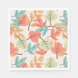 Multicolor Leaves Paper Napkin