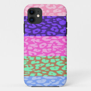 Multicolor Leopard Print Skin Stripe Pattern Case-Mate iPhone Case