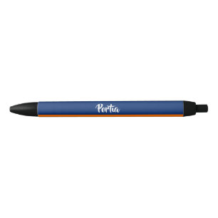 Multicolor lines patterned black ink pen