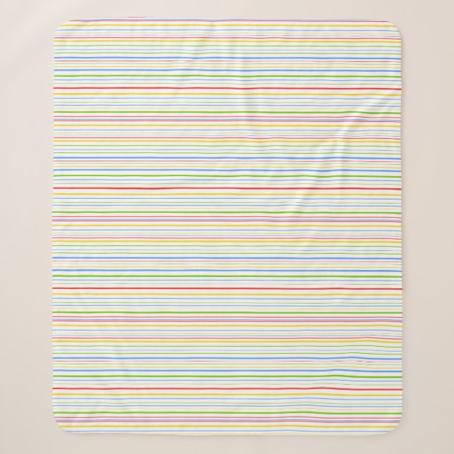 Multicolor Lines Sherpa Blanket (Front)