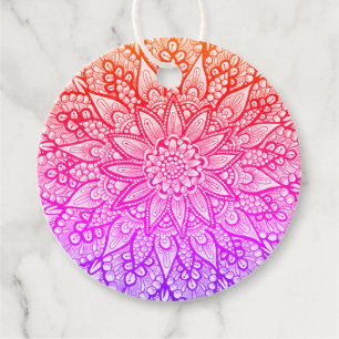 Multicolor Mandala Design Original Art Favour Tags