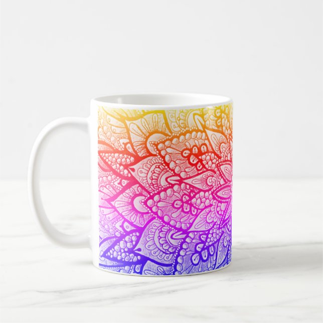 Multicolor Mandala Design Original Art Mug (Left)